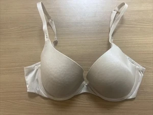 Victoria Secret Bra Bio Fit Demi Uplift 36C Light Beige Skin Tone Jeweled Strap - Picture 1 of 5