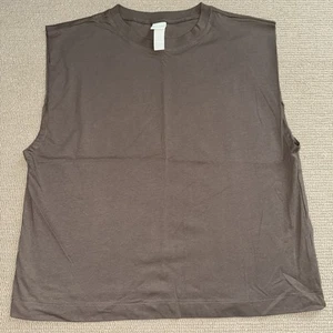 H&M T-Shirt ärmellos Gr. M neu ohne Etikett taupe braun - Bild 1 von 4