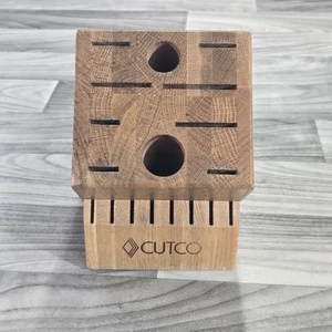 Cutco Homemaker 18 Schlitz Messerblock massiv Eiche Holz Halter Arbeitsplatte Aufbewahrung - Bild 1 von 8