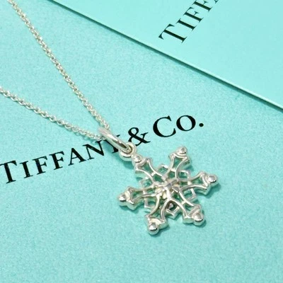 Colar Pingente Floco de Neve Tiffany & Co. – Prata Esterlina 925 41cm / Com Bolsa - Imagem 1 de 4