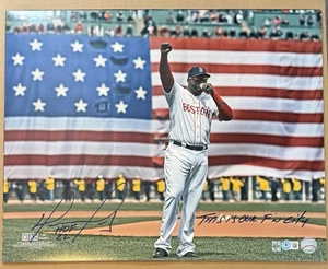 David Ortiz Autograph Signed 16x20 w/ HOF 22, This Is Our F’n City - BAS - Picture 1 of 1