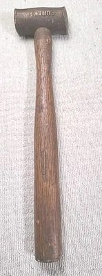 Vintage Eureka Brass Hammer With An Original Eureka Wooden Handle TOOL. - Image 1 of 4