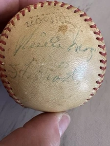 Vintage Autographed Baseball Willie Mays Joe Gordan 40’s-50’s Ball Pacific Coast - Picture 1 of 5