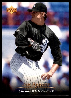 Jim Abbott 1995 Upper Deck #438 White Sox MLB LEER ENVÍO GRATUITO AutographDen Foto 1 de 2