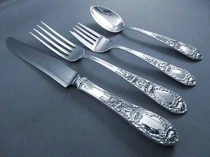 ROSE-KIRK STERLING LARGE DINNER SIZE PLACE SETTING(S)-FRENCH BLADE W/ BOLSTERS - Picture 1 of 2
