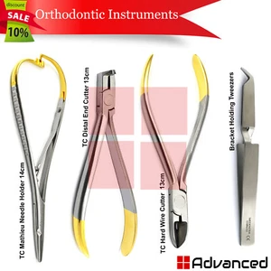 Dental TC Distal End Hard Wire Cutter Pin Orthodontic Bracket Holding Tweezers - Picture 1 of 6