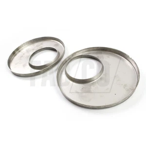 4 7/8" Stainless Steel Baffle End Plate for 5" Exhaust Silencer Offset Inlet x2 - Picture 1 of 4