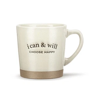Taza de café de gres Happy Cream 16 onzas - Imagen 1 de 3