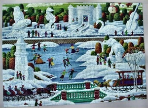 1000 Piece Puzzle by TCG - Wisconsin Snow Sculpture - COMPLETE - Picture 1 of 3