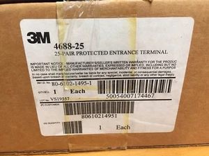 3M 4688-25 PET (80-6102-1495-1) 25 Pair Protected Entrance Terminal - Picture 1 of 4