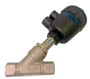 FESTO Stainless Steel 316L 2-Way NC Pressure Operated Angle Seat Valve 1/2" - Picture 1 of 3