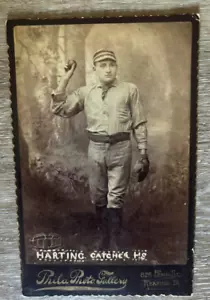 SCARCE! 1880's Jumbo Harting, St. Louis Browns Catcher Cabinet Card 4.25 x 6.5 - Picture 1 of 5