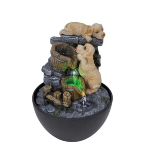 Lovely Indoor Water Fountain LED Tabletop Mini Water Feature Statue Home Decor - Picture 1 of 1