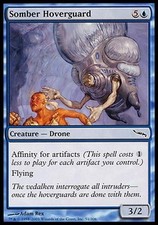 1x FOIL Somber Hoverguard Mirrodin MtG Magic Blue Common 1 x1 Card Cards
