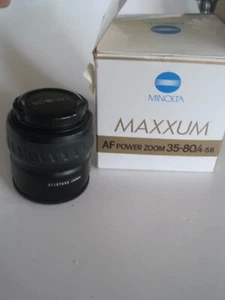 Minolta Lens Zoom W/ Box 35 - 8 4-5.6 AU - Picture 1 of 7