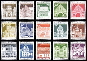 EBS Germany 1966 - 12 Centuries German Architecture (II) - Michel 489-503 MNH**