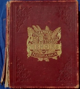 BIOGRAPHICAL HISTORICAL MEMOIRS NEBRASKA ADAMS CLAY WEBSTER NUCKOLLS COUNTIES NE - Imagen 1 de 4