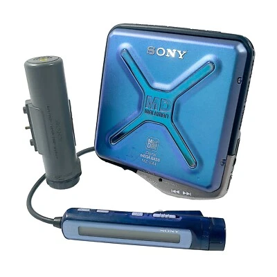 Sony MZ-E44 MiniDisc Player + Sony Remote & Battery Case - Tested Working MD - Image 1 of 4