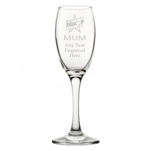 NO1 MUM CHAMPAGNE FLUTE GLASS CH24 ENGRAVED PERSONALISED - Picture 1 of 2