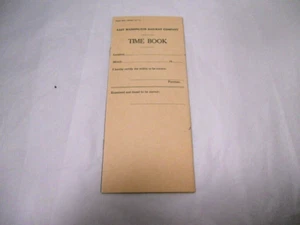 East Washington Rwy Seat Pleasant , Md. Time Book 1947 Unused - Picture 1 of 1