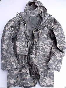 ORC US Army Improved ACU Rainsuit Wet Weather Rain Jacket Parka Coat +Liner 