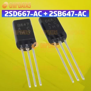 5pairs HITACHI  2SD667-AC + 2SB647-AC D667A B647A Silicon NPN PNP Transistor - Picture 1 of 1