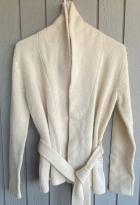 Polo by Ralph Lauren 100% Lambs Wool Italian Yarn Sweater Women’s S Wrap w/Belt - Image 1 of 3