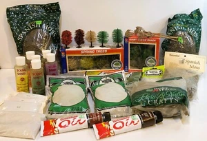 Lot HO Scale Woodland Scenics Trees Foliage Turf Ballast Sand Coal Underbrush + - Picture 1 of 10