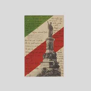 Trento Monumento a Dante cartolina d'epoca VG 1915 - Imagen 1 de 2