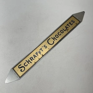 Vintage Schrafft’s Chocolates Metal Sign General Store Counter Display 18.5” - Picture 1 of 11