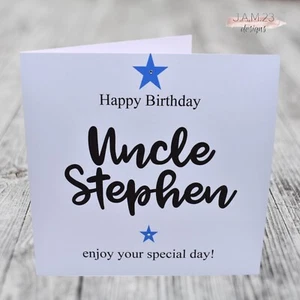 Personalised Male Birthday Card Brother Son Dad Uncle Friend Grandson Nephew - Picture 1 of 9