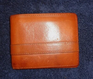 Waxhaws Leather Co Bifold Mens Wallet Brown Leather - Picture 1 of 4