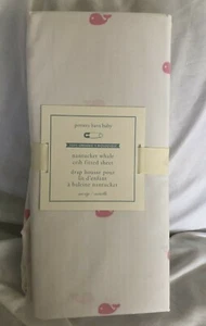 Hoja de cuna ajustada ballena Nantucket rosa orgánica antucket NLA NUEVA CON ETIQUETAS - Imagen 1 de 2