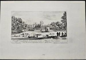 Gravure d’ISRAEL SILVESTRE Fontainebleau - Picture 1 of 4