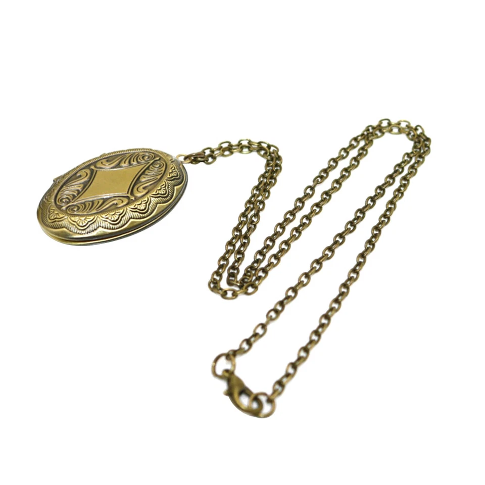Foto Regalo Collana Antico Locket Della Foto Vintage Collana Medaglione - Immagine 1 di 4