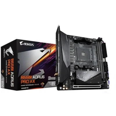 ⚡ GIGABYTE B550I AORUS PRO AX AM4 AMD Mini-ITX Motherboard with Dual M.2 ⚡ New - Image 1 of 4
