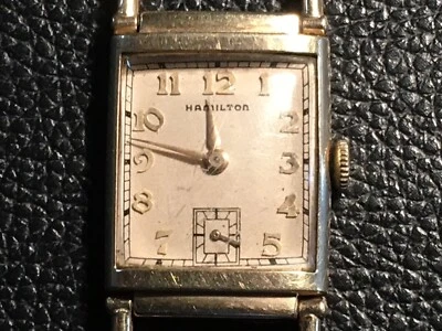 Relógio Hamilton Drivers folheado a ouro 14k corrida veja descrição - Imagem 1 de 4