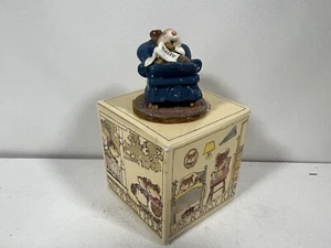 New Wee Forest Folk M-159 "Forty Winks" Blue Chair WFF with box - Picture 1 of 10