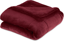 Vellux 1B07183 Plush Lux Warm Blanket Luxury Solid Pet Friendly Bed and Couch