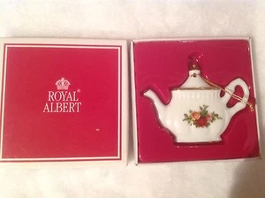 Royal Albert Doulton Old Country Roses Weihnachtsschmuck Neu in OVP um 1962 fast neuwertig! - Bild 1 von 5