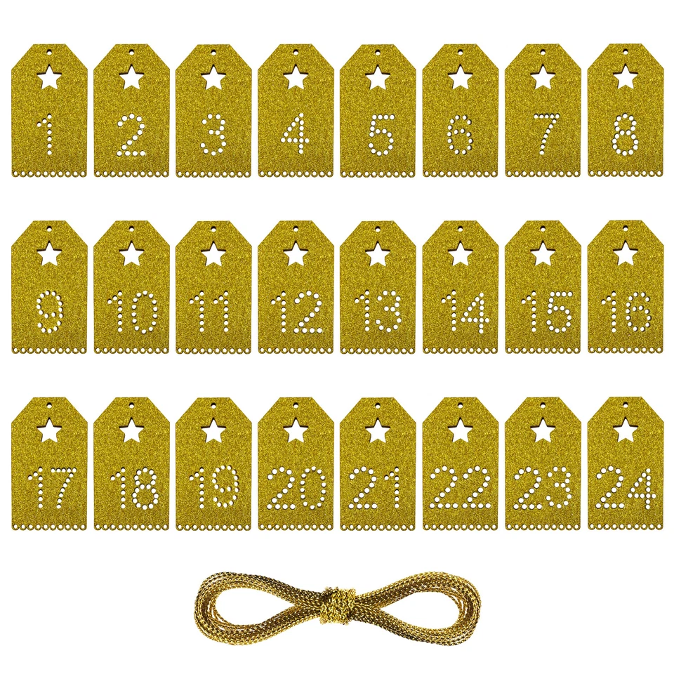 Holz Anhänger Adventskalender Zahlen Set 1 - 24 Kalender Weihnachten DIY Basteln - Bild 1 von 1