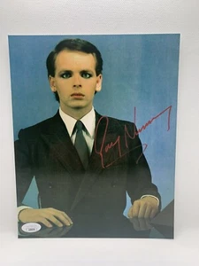 GARY NUMAN SIGNED 8x10 PHOTO NEW WAVE CARS ICON TUBEWAY ARMY JSA COA AUTOGRAPHED - Picture 1 of 2