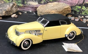 Imperfect 1:24 Diecast Franklin Mint YLW 1937 CORD 812 PHAETON COUPE AS-IS (#1) - Picture 1 of 23