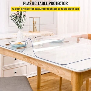 Transparent Table Covers Heavy Duty Waterproof Table Cloth Thick Vinyl Tableclot - Picture 1 of 31