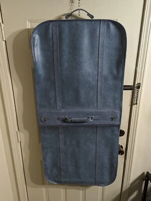 American Tourister Garment Bag Marbled Blue With Original Hangers VINTAGE RARE!! - Image 1 of 4
