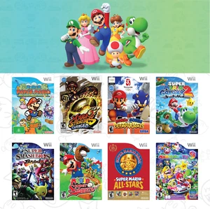 Nintendo Wii Mario Games - Authentic! - Disc or Complete - Free Shipping USA - Picture 1 of 16