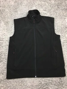 Snozu Vest Jacket Mens Size Large Black Soft Shell Full Zip - Picture 1 of 13