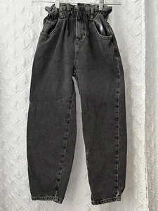 Zara Kids Gray Jeans Drawstring Size 9 Straight Leg - Picture 1 of 5