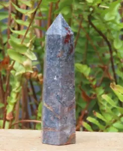 Red Moss Agate Polished Crystal Generator 74 Grams 90mm Tall - Picture 1 of 13