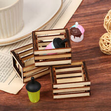 1:12 Dollhouse Miniature Wooden Frame Storage Basket Organizer Box Home De G  WB